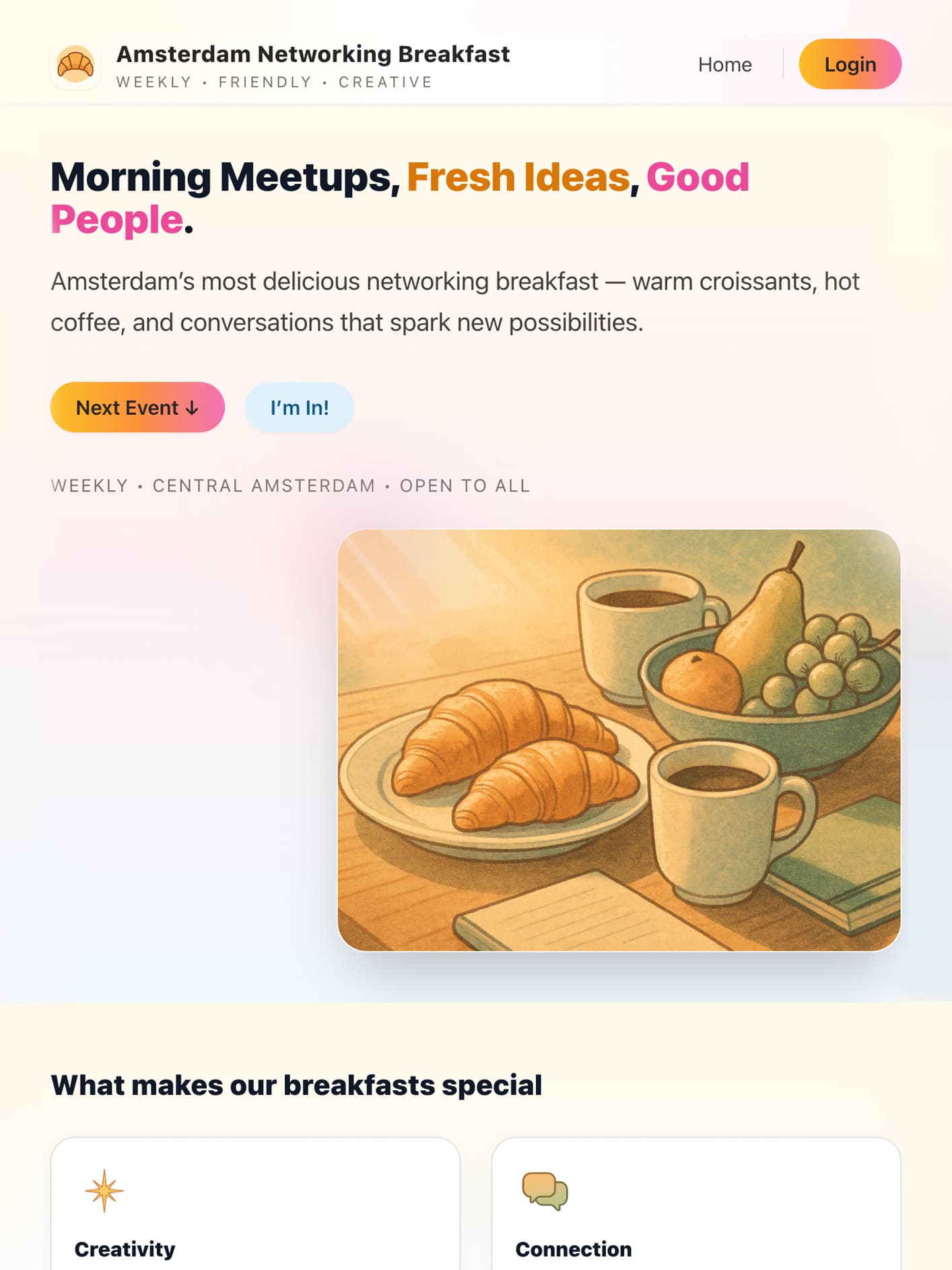 Amsterdam networking breakfast